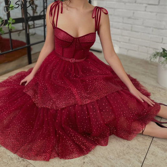Burgundy Sweetheart Evening Gown also can be customized