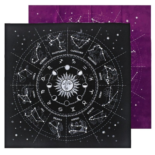 12 Constellations Velvet Divination,Tarot Card Altar Cloth